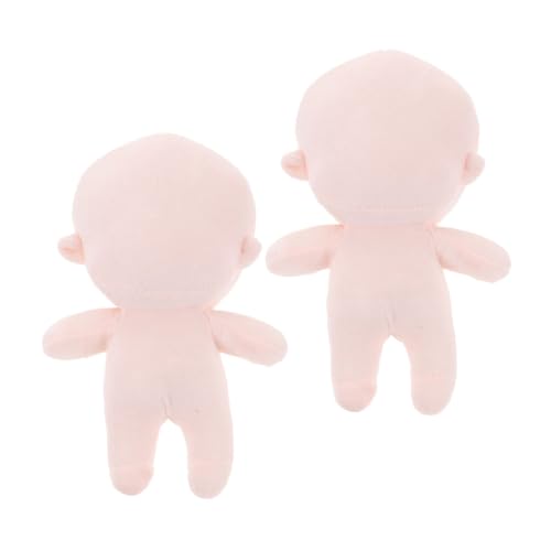 Toddmomy 2 Stück Plüschpuppe mit Skelettrahmen Niedliche Weiche Blank Doll für DIY Basteln Tragbar Altersgerecht zum Ankleiden und Sammeln für Jugendliche von Toddmomy
