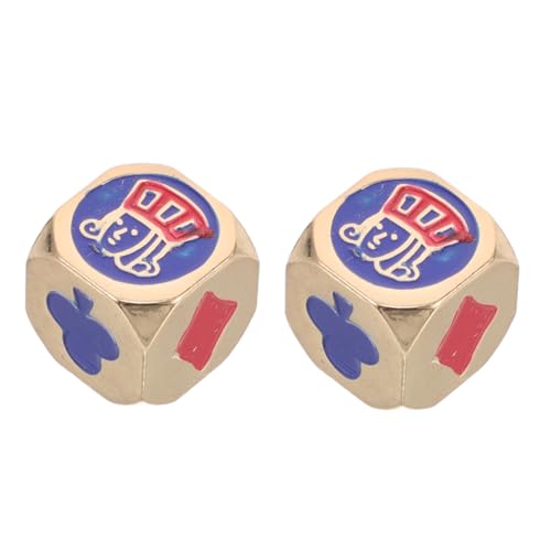 Toddmomy 2 Stück Poker spielwürfel einzigartige DIY-Spielbrett Präzisionswürfel Spiel Musikwürfel Würfeln Essenswürfel Kunstwürfel ausgefallene DIY- Eisen von Toddmomy