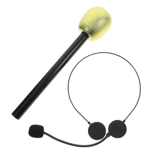 Toddmomy 2 Stück Promi-Kleid Partydekorationen Mit Sternenmotiv Sänger-Headset Sternenkostüm Gefälschtes Mikrofon-Headset Kopfhörer Mikrofon Kostüm Cosplay-Headset Golden Plastik Toddmomy 2 Stück Promi-Kleid Partydekorationen Mit Sternenmotiv Sänger-Headset Sternenkostüm Gefälschtes Mikrofon-Headset Kopfhörer Mikrofon Kostüm Cosplay-Headset Golden Plastik von Toddmomy