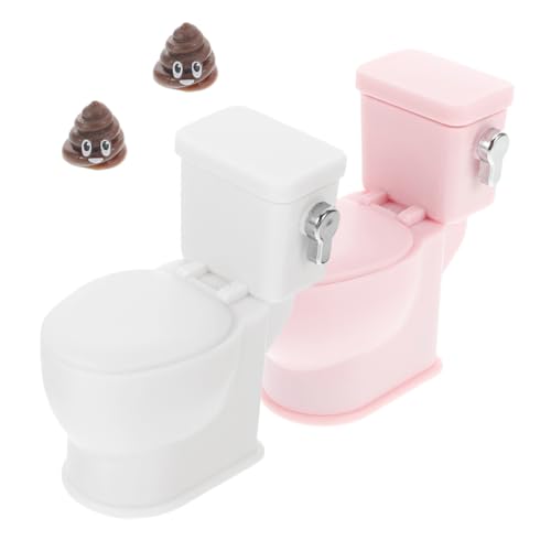 Toddmomy 2stücke Miniatur Toilette Für Badezimmer Dekoration Im Maßstab Spielzeug Für Rollenspiel Mit Soundfunktion Für Miniatur-szenen Und Zubehör von Toddmomy