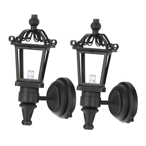 Toddmomy 2 Stück Puppenhaus Zubehör LED Beleuchtung für Miniaturmöbel Detailreiche Tischlampe für Robuste und Langlebige Dekoration von Toddmomy