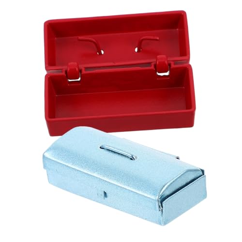Toddmomy 2 Stück Puppenhaus-werkzeugkasten, Miniatur-werkzeugkasten Aus Metall, Eisen-werkzeugkoffer, Modell, Kind, Rollenspiel, Spielzeug Für Puppenhaus, Dekoration, Garagenzubehör Toddmomy 2 Stück Puppenhaus-werkzeugkasten, Miniatur-werkzeugkasten Aus Metall, Eisen-werkzeugkoffer, Modell, Kind, Rollenspiel, Spielzeug Für Puppenhaus, Dekoration, Garagenzubehör von Toddmomy