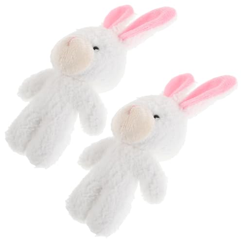 Toddmomy 2 Stück Puppenhauspuppe Plüsch Schlüsselanhänger Plüschtiere Taschenbär Winziger Abschlussplüsch Stofftier Bär Schlüsselanhänger Plüsch Minibären Großpackung Süßer Bär Rosa Hund von Toddmomy