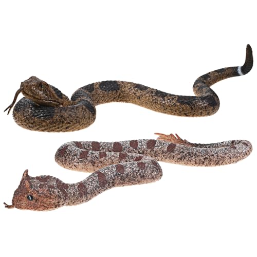 Toddmomy 2 Stück Realistische TPR-schlangenfigur Hautfreundliches Detailgetreues Reptilspielzeug für Halloween Streiche Gartendekoration und Einfach zu Reinigen und Langlebig von Toddmomy