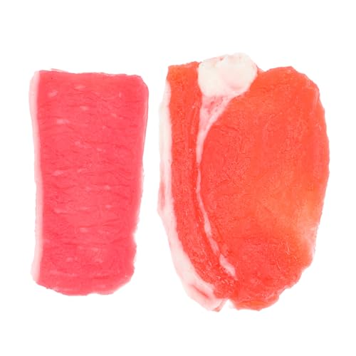 Toddmomy 2 Stück Realistisches Künstliches Schweinefleisch deko Lebensechte Schweinefleisch attrappe für Fotografie Küchendekoration Lehrmittel und Schrankdisplay von Toddmomy