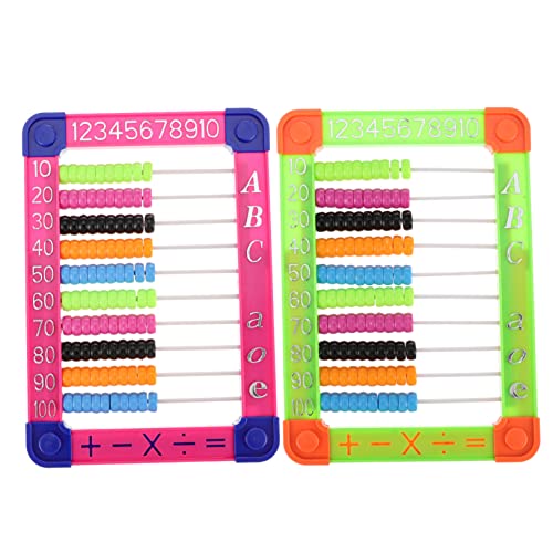 Toddmomy 2 Stück Rechenabacus für Mathematik Fördert Rechenfähigkeiten und Konzentration Geeignet für Jungen und Mädchen Farben Zufällig Zufällige Farbe Zufällige Farbe von Toddmomy