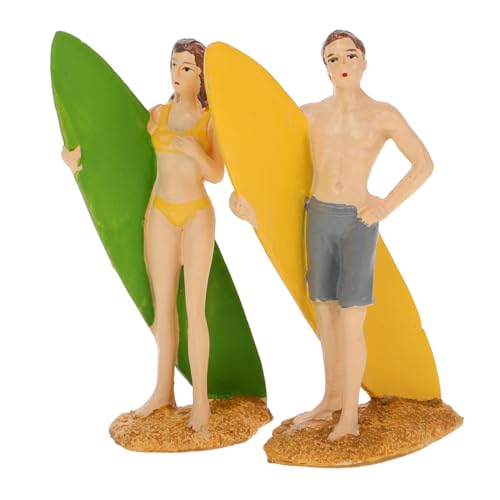 Toddmomy 2 Stück Sandtischmodell Deko Kuchendeckel Für Den Strand Strandmodell Sandtischspielzeug Realistische Miniaturmenschen Modellbahn Menschen Figuren Mini-strandfiguren Harz von Toddmomy