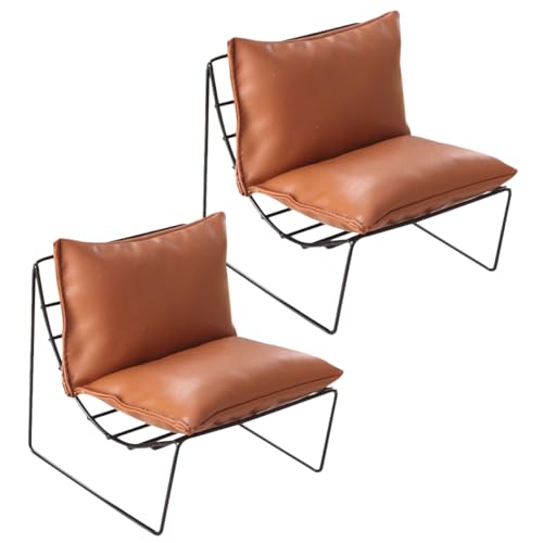 Toddmomy 2 Stück Sofastuhl Aus Schmiedeeisen Modell Mini Hausmöbel Puppenmöbel Puppenhausstuhl Miniatur Puppenhauszubehör Mini Möbel Für Puppenhaus Puppenstuhl Legierung Hellbraun von Toddmomy