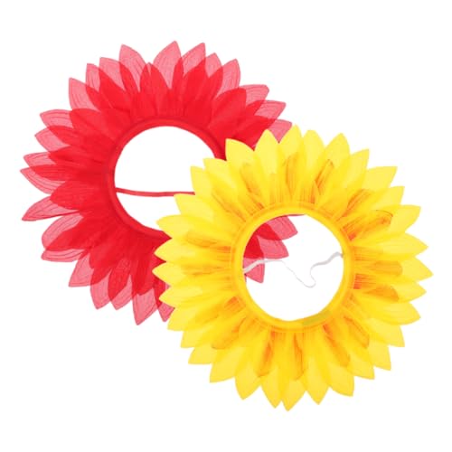 Toddmomy 2 Stück Sonnenblumen Kostümset Sonnenblumen Kopfbedeckung für Fasching Karneval und Kinderveranstaltungen Lustige Blumen Haarschmuck Requisiten für Fotos und Festivals von Toddmomy