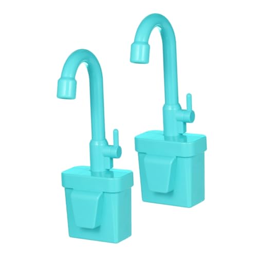 Toddmomy 2 Stück Spielküche Wasserhahn Drehbarer Simulations Wasserhahn aus Robustem Material Kompatibel mit Meisten Küchen spülbecken Zubehör Realistische Waschbecken Armatur für von Toddmomy