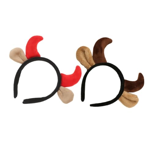 Toddmomy 2 Stück Stirnband mit Realistischen Kuhhörnern und Ohren Teiliges Bequemes Langlebiges Haarreif Cosplay für Partydekoration und Bühnenauftritte Geeignet für Mädchen und von Toddmomy