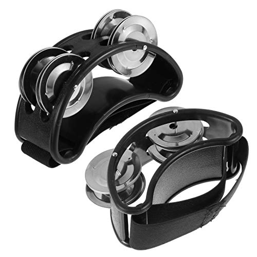 Toddmomy 2 Stück Tamburin mit Verstellbarem Gurt Percussion Instrument für Musiker Schwarz für Gitarristen und Musikunterricht Toddmomy 2 Stück Tamburin mit Verstellbarem Gurt Percussion Instrument für Musiker Schwarz für Gitarristen und Musikunterricht von Toddmomy