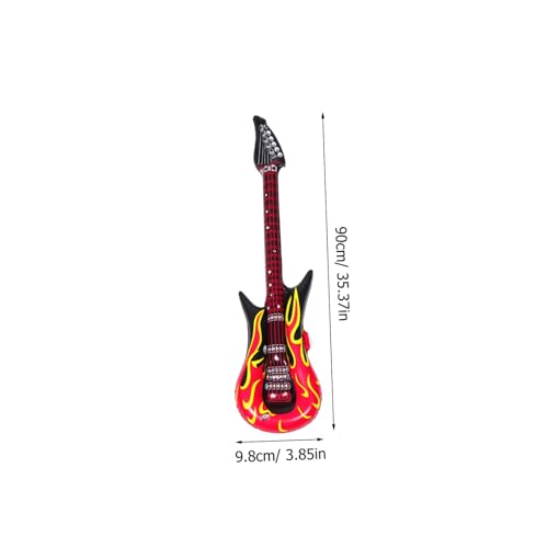 Toddmomy 2 Stück Teiliges Aufblasbare Gitarren Kinderparty Realistische Musik Requisiten Rote Luftgitarren aus Sicheren Materialien für Jungen Mädchen Geburtstagsdeko von Toddmomy