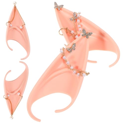 Toddmomy 2 Stück Teiliges Cosplay Elfenohren Ohrstecker mit Zarten Perlenkette und Schmetterlingsdesign Hautfreundlich Modisch für Karneval Halloween Party Fotografie Festveranstaltungen Toddmomy 2 Stück Teiliges Cosplay Elfenohren Ohrstecker mit Zarten Perlenkette und Schmetterlingsdesign Hautfreundlich Modisch für Karneval Halloween Party Fotografie Festveranstaltungen von Toddmomy