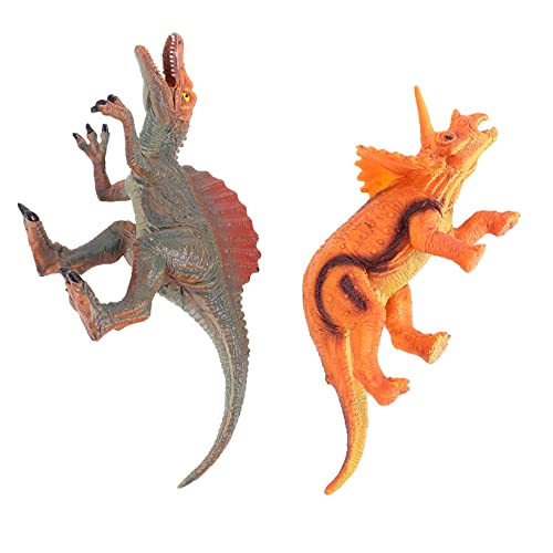 Toddmomy 2 Stück Teiliges Dinosaurier Modellset aus Solidem Gummi Realistische Tierfiguren Entenschnabel Kreative Simulation Leichte Desktop Dekoration Pädagogisches von Toddmomy
