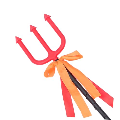 Toddmomy 2 Stück Teiliges Halloween Teufel Dreizack Kostüm Requisite Realistischer Roter Plastik Sichere und Tragbare Cosplay Dekoration für Erwachsene Toddmomy 2 Stück Teiliges Halloween Teufel Dreizack Kostüm Requisite Realistischer Roter Plastik Sichere und Tragbare Cosplay Dekoration für Erwachsene von Toddmomy