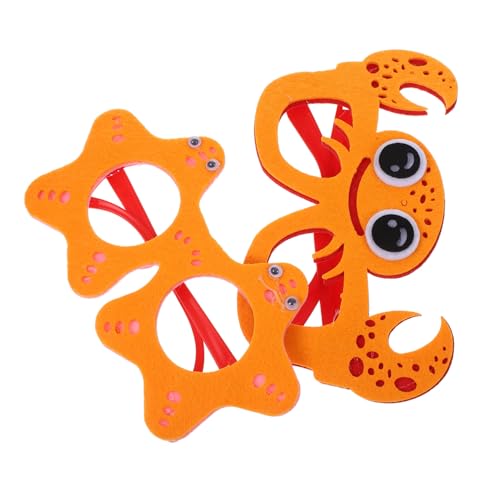 Toddmomy 2 Stück Teiliges Hawaii Partybrillen Erwachsene Lustige Meeresbewohner Sonnenbrille mit Seestern und Krabben Design Stabile Sichere Kunststoffbrillen für Strand Poolparty von Toddmomy