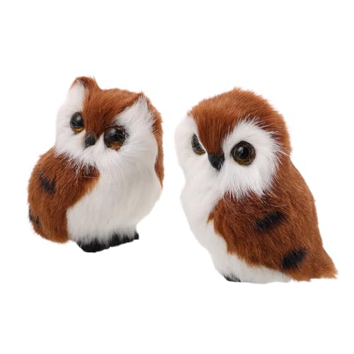 Toddmomy 2 Stück Teiliges Kuscheltier Eulen Plüschtiere Realistisches Design Langlebig Detailgetreu als Hochzeitsanhänger Kinderzimmerdeko und Geburtstagsgeschenk für Frauen von Toddmomy