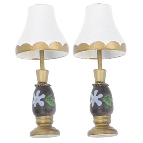 Toddmomy 2 Stück Teiliges Mini Lampenmodell Kreative Mini Tischlampen für Puppenhaus Zubehör Dekorative LED Lichter für DIY Miniaturhäuser Realistische Miniatur Lampen für Innen und von Toddmomy