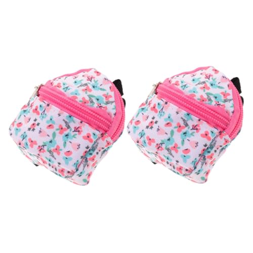 Toddmomy 2 Stück Teiliges Mini Puppenrucksack Dekorative Schulranzen für Puppenzubehör Kompakt Leicht mit Reißverschluss für Puppenreise und Spiel zu Hause oder Unterwegs von Toddmomy