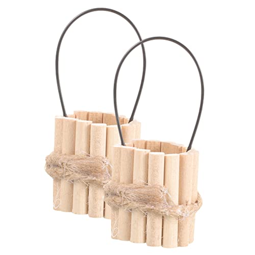 Toddmomy 2 Stück Teiliges Miniatur Holz Eimer Realistische Handgefertigte Puppenhaus Deko Langlebige Mini Wasserbehälter für Miniaturlandschaften Kreatives Bastelzubehör für Modellbau von Toddmomy