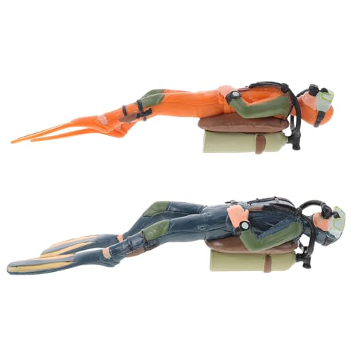 Toddmomy 2 Stück Teiliges Miniatur taucherfiguren Realistische Taucher Dekoration für Aquarium und Schreibtisch Langlebiges Material Pädagogisches und Originelles Geschenk von Toddmomy
