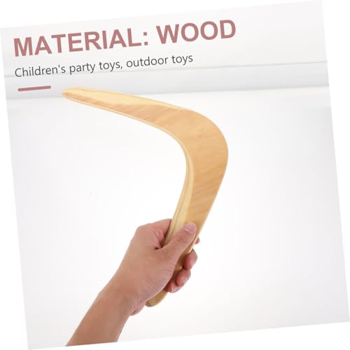 Toddmomy 2 Stück Teiliges Outdoor Holz Boomerang Leichte Langlebige Fliegende Scheiben für Sicherer Spielspaß bei Camping und Erholung im Garten oder Park von Toddmomy