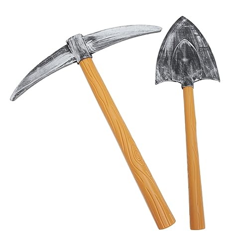 Toddmomy 2 Stück Teiliges Pickaxe Spade Fotorequisit Realistische Party Dekoration Kleines Performance Zubehör als Foto Requisite und Bühnenutensil von Toddmomy