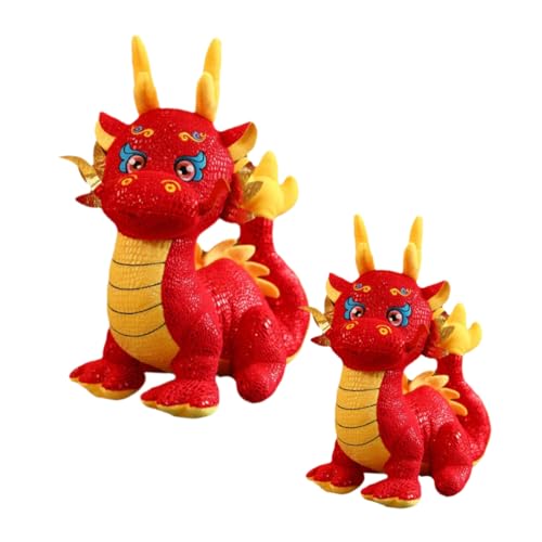 Toddmomy 2 Stück Teiliges Plüsch Drache Realistisches Kuscheltier mit Weichem Fell Chinesisches Neujahrs Drachenstofftier Dekoratives für Auto Sofa und Toddmomy 2 Stück Teiliges Plüsch Drache Realistisches Kuscheltier mit Weichem Fell Chinesisches Neujahrs Drachenstofftier Dekoratives für Auto Sofa und von Toddmomy