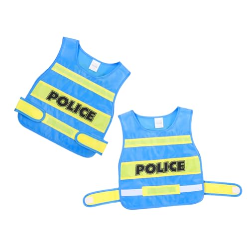 Toddmomy 2 Stück Teiliges Polizei Cosplay Kostüm Verstellbare Weste für Rollenspiel für Partys und Aufführungen Fördert Kreativität von Toddmomy