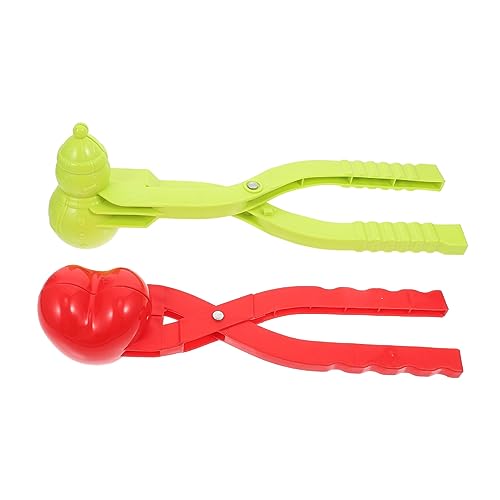 Toddmomy 2 Stück Teiliges Schneeball Clip mit Griff Herzform und Schneemann Design Robustes Winterspielzeug für Outdoor Schneeballschlachten Kindersicher und Handschonend Zufällige Farbe von Toddmomy