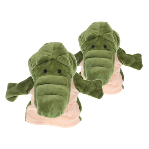 Toddmomy 2 Stück Teiliges Tier Handpuppen aus Weichem Plüsch Realistische Dinosaurier und Krokodil Designs Kindgerechte Handpuppen für Vorschule Kreatives Rollenspiel und Frühkindliche von Toddmomy