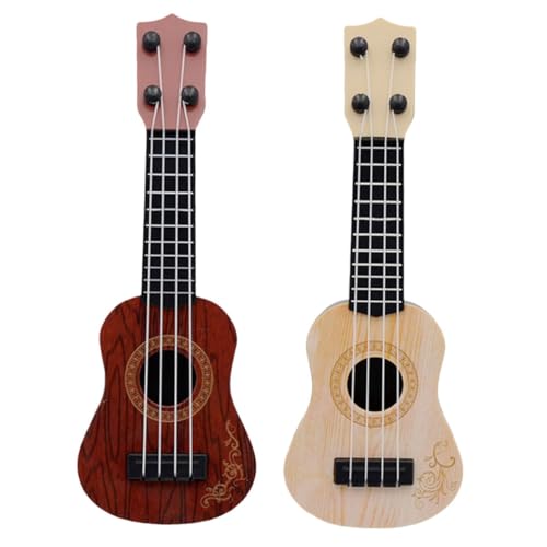 Toddmomy 2 Stück Teiliges Ukulele aus Hochwertigem Lindenholz Kindgerechtes Musikinstrument für Frühe Musikerziehung Realistische Simulation als Geburtstagsgeschenk von Toddmomy
