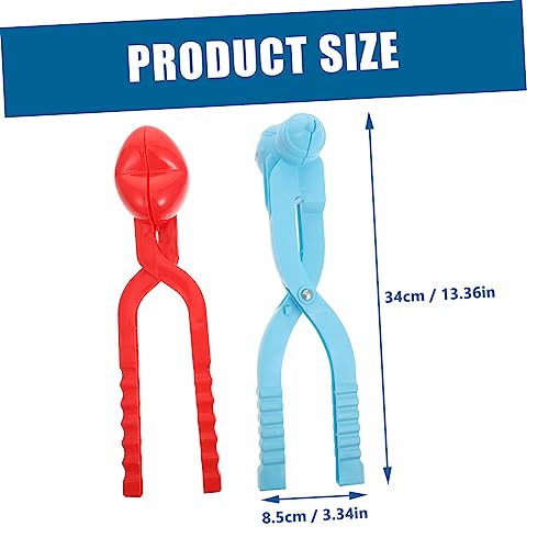 Toddmomy 2 Stück Teiliges Winter Outdoor Schneeballformer Herzförmige Clips aus Robustem Kunststoff für Schnellen und Sandformen Bunte Winter Spielzeuge für Schnee Zufällige Farbe von Toddmomy