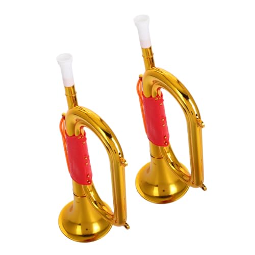 Toddmomy 2 Stück Trompete aus Kunststoff Goldene Horn für Partys Bühnenaufführungen und Spiele Lärmmacher und Musikinstrument Toddmomy 2 Stück Trompete aus Kunststoff Goldene Horn für Partys Bühnenaufführungen und Spiele Lärmmacher und Musikinstrument von Toddmomy