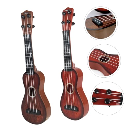 Toddmomy 2 Stück Ukulele Plastische Mini Ukulele mit Saiten Kindersicheres Musikinstrument für Mädchen und Jungen Ab Jahren Pädagogisches Musikspielzeug zur Musikalischen Zufällige Farbe von Toddmomy