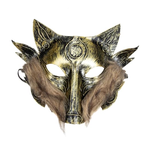 Toddmomy 2 Stück Wolf Kopf Maske Halloween Tiermaske für Kostümpartys Cosplay und Festivals Robust und Einfach zu Tragen für Erwachsene von Toddmomy
