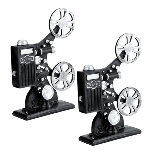 Toddmomy 2 Stücke Projektor Modell Retro Requisiten Natürliche Harz Schwarz von Toddmomy