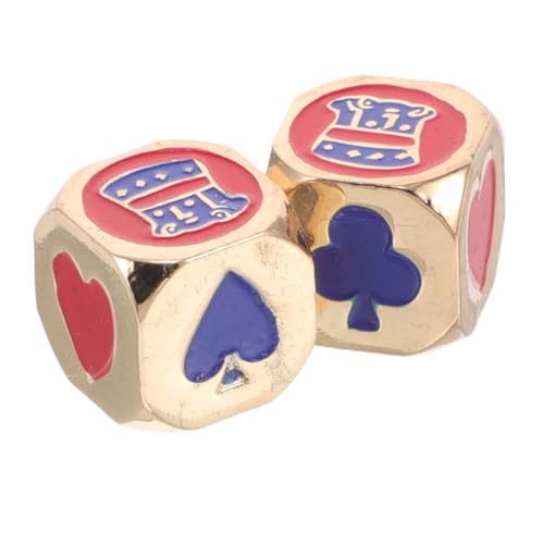 Toddmomy 2 Stücke Zinklegierungs Würfel mit Herzmotiv Robuste Spielwürfel für Brettspiele Rollenspiele und Familienfeiern für Unterhaltsame und Lehrreiche Aktivitäten von Toddmomy
