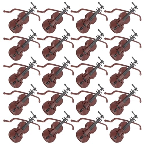 Toddmomy 20 Sets Puppenhaus-Miniaturvioline: Winziges Violinenmodell Musikinstrumente Für Puppenhaus Weihnachtsbaum Basteldekoration Toddmomy 20 Sets Puppenhaus-Miniaturvioline: Winziges Violinenmodell Musikinstrumente Für Puppenhaus Weihnachtsbaum Basteldekoration von Toddmomy