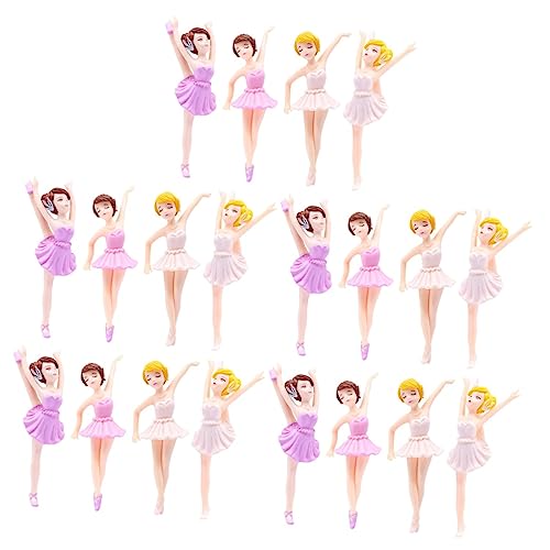 Toddmomy 20 Stck. Ballerina Tortendeko Figuren Weiß und Dekoration für Geburtstagskuchen Muffins und Desserts für Mädchen Partys und Feierlichkeiten von Toddmomy