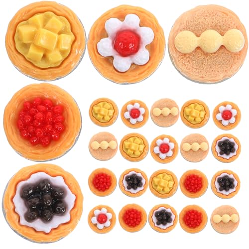 Toddmomy 20 Stck. Simulierte Egg Tart Modelle Realistische Fake Egg Tarts für Dekoration Fotografie und Schaufenster für Restaurants und Zuhause von Toddmomy