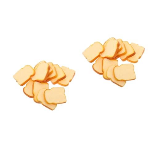 Toddmomy 20 Stck. Teiliges Realistische Fake Toastscheiben für Küche und Bäckerei Dekoration Künstliche Lebensmittelmodelle für Partys Fotografie Requisiten und Ausstellungen von Toddmomy