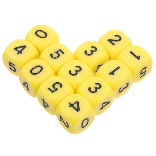 Toddmomy 20 Stück 6 Lehrmittel Für Mathe- Ungewöhnliche Sechsseitige Farkle Würfelspiel Buchstabenwürfel Fahrrad Mini- - Mini- Yellow Acryl von Toddmomy