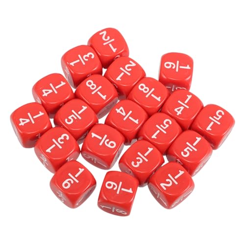 Toddmomy 20 Stück Bruchwürfel Rechenwürfel Bar Würfelspiel Solide Kartenspielzubehör Für Das Klassenzimmer Würfelspielzeug -Ornament Standard-spielwürfel Rot Acryl Toddmomy 20 Stück Bruchwürfel Rechenwürfel Bar Würfelspiel Solide Kartenspielzubehör Für Das Klassenzimmer Würfelspielzeug -Ornament Standard-spielwürfel Rot Acryl von Toddmomy
