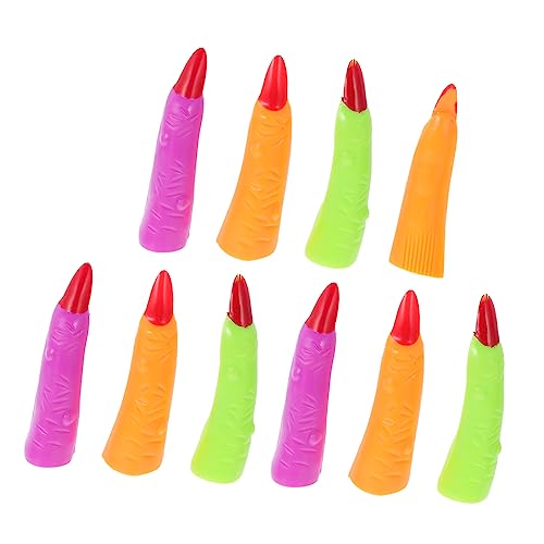 Toddmomy 20 Stück Gruselige Fake Fingernägel für Halloween Lustige Fingerabdeckungen als Scherzartikel für Partys und Kostüme Gemischten Farben Zufällige Farbe Zufällige Farbe von Toddmomy
