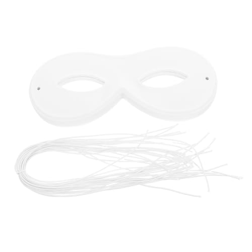 Toddmomy 20 Stück Kindergraffiti -maske Diy-farbmasken Masken Färben Bemalte Maske Karnevalsmaske Für Handwerksmasken Kunstmasken Zum Malen Diy-maskenbasteln Pvc Weiß von Toddmomy
