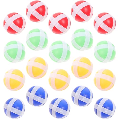 Toddmomy 20 Stück Klettball Spielset Teilig Bunte Wurfspiel Bälle für Indoor und Outdoor für Geburtstagspartys Garten und Strandspiele Fördert Geschicklichkeit und Koordination von Toddmomy