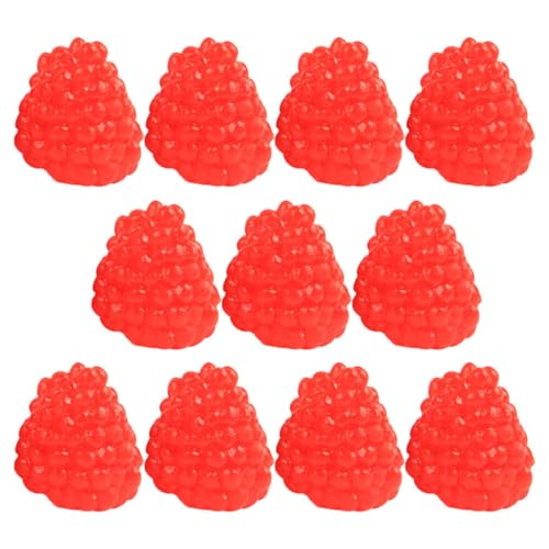 Toddmomy 20 Stücke Künstliche Himbeeren Obst Imitationsornamente für Dekoration und Fotografie Künstliche Früchte für Küche Esstisch Hochzeiten Party von Toddmomy