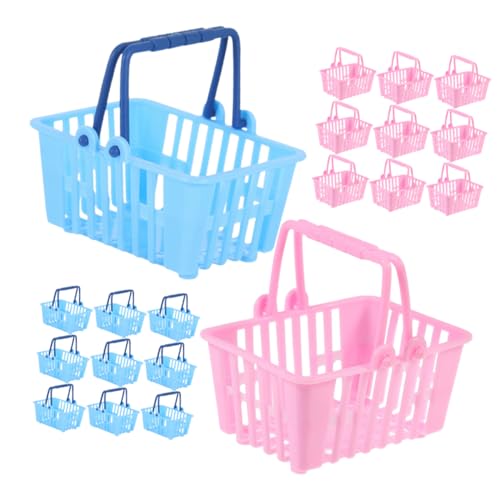 Toddmomy 20 Stück Mini Einkaufskorb Schmal Klein Mit Leinengriff Gewebte Körbe Weidenkorb Lebensmittel Mini Picknickkorb Handkorb Einkaufskorb Requisite Einkaufskorb Modell von Toddmomy